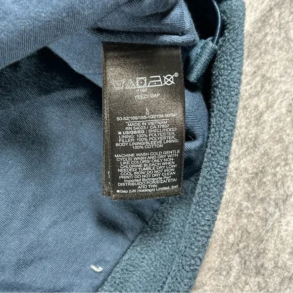 Yeezy Gap Hoodie Mens Large Blue Oversized Boxy Kanye‎ Engineered By Balenciaga